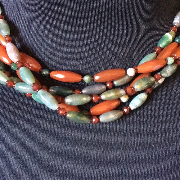Jade & Carnelian stone set by Athena Designs - Picture 2 of 4